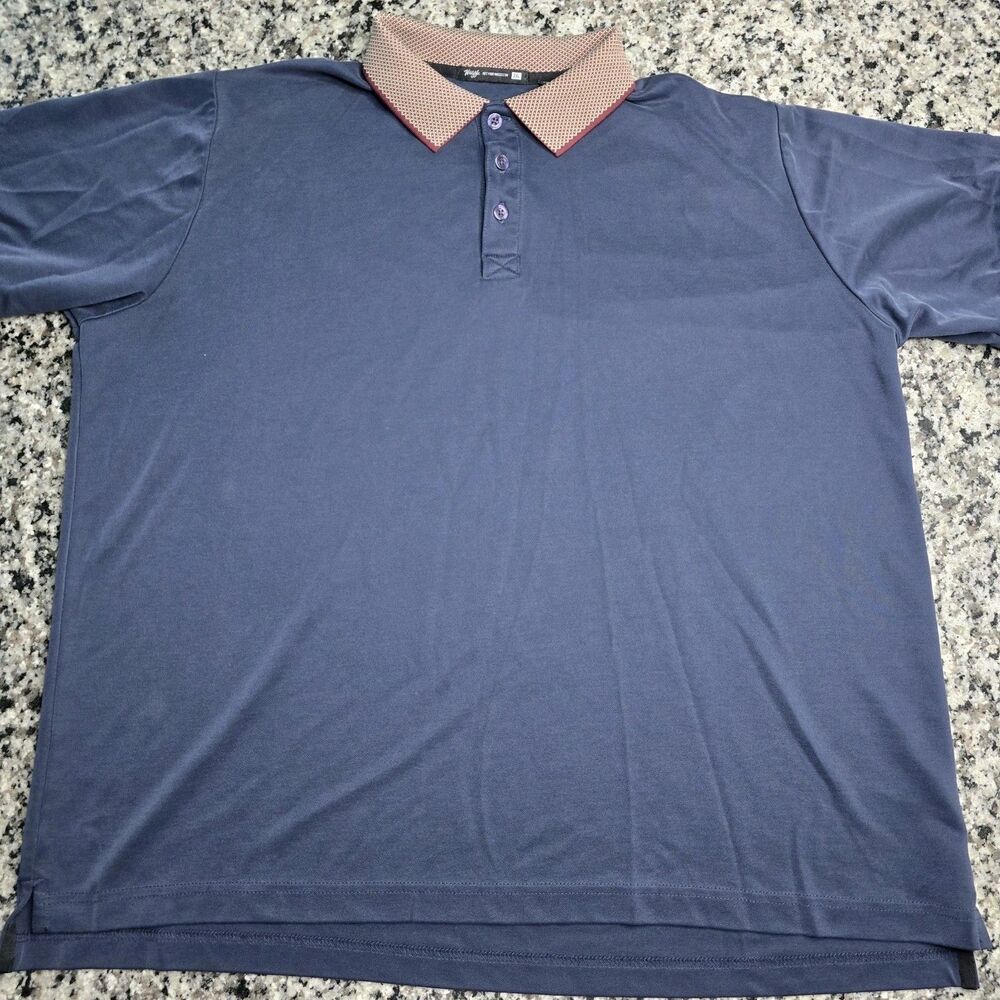 Waggle Habitat Rooster Golf Polo Blue Men's 2XL